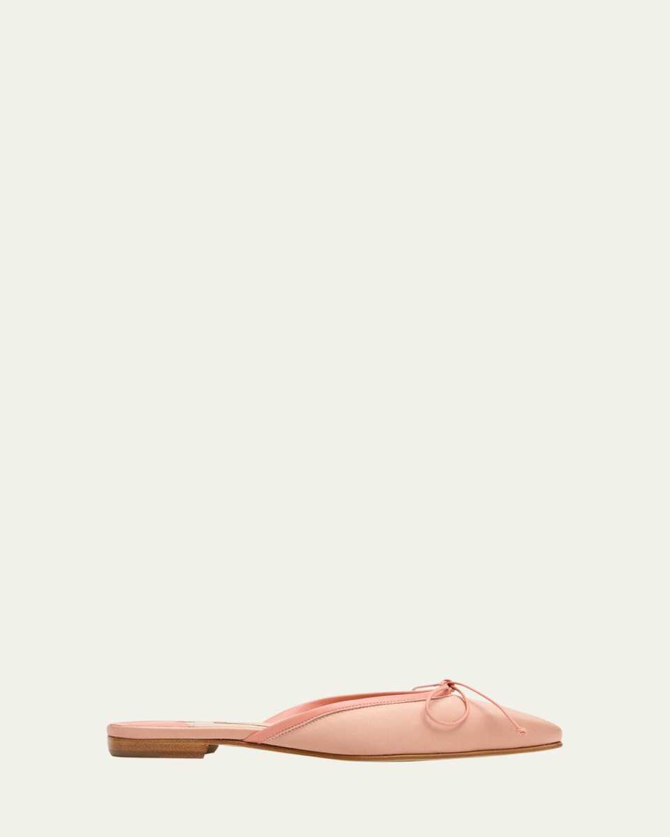 Satin Bow Ballerina Flats